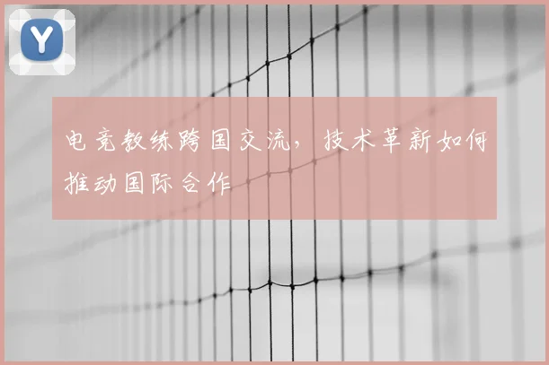 电竞教练跨国交流，技术革新如何推动国际合作